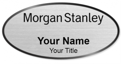 Custom name badges for Morgan Stanley
