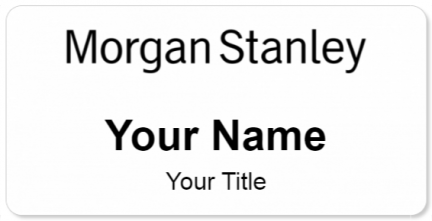 Custom name badges for Morgan Stanley