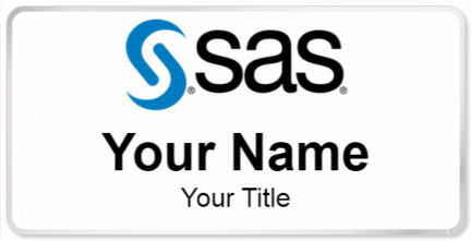Custom name badges for SAS Institute Inc