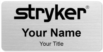 Custom name badges for Stryker Corporation