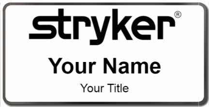 Custom name badges for Stryker Corporation