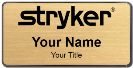 Custom name badges for Stryker Corporation