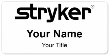 Custom name badges for Stryker Corporation