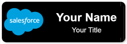 Custom name badges for Sales Force