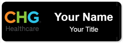 Custom name badges for CHG Healthcare Services