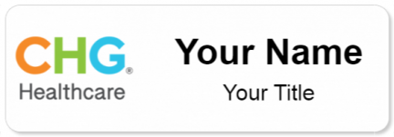 Custom name badges for CHG Healthcare Services