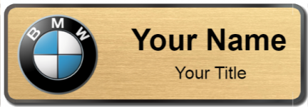 Custom name badges for BMW USA