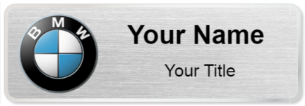Custom name badges for BMW USA