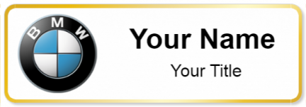 Custom name badges for BMW USA