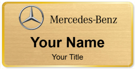 Custom name badges for Mercedes Benz USA