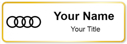 Custom name badges for Audi Canada