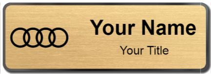 Custom name badges for Audi USA