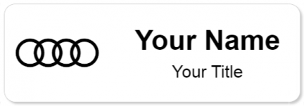 Custom name badges for Audi USA