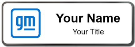 Custom name badges for GM USA