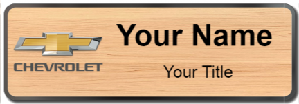 Custom name badges for Chevrolet USA