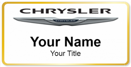 Custom name badges for Chrysler USA