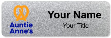 Custom name badges for Auntie Annes