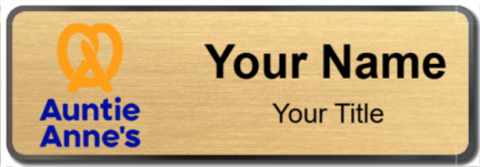 Custom name badges for Auntie Annes