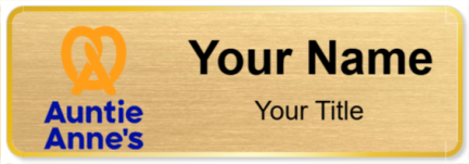 Custom name badges for Auntie Annes