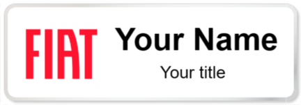 Custom name badges for Fiat USA