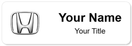 Custom name badges for Honda Canada