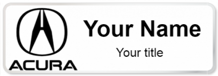 Custom name badges for Acura Canada