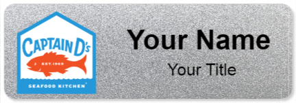 Custom name badges for Captain D