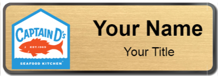 Custom name badges for Captain D