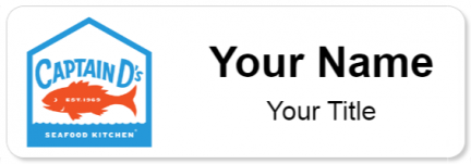 Custom name badges for Captain D