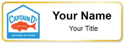 Custom name badges for Captain D