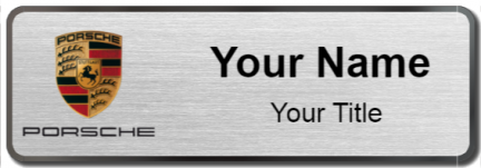 Custom name badges for Porsche Canada