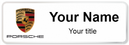 Custom name badges for Porsche Canada