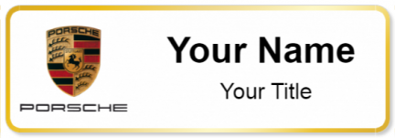 Custom name badges for Porsche Canada