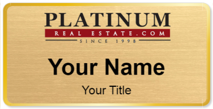 Custom name badges for Platinum Real Estate