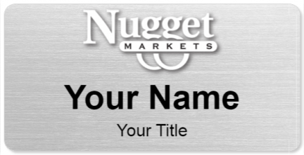 Custom name badges for Nugget Market