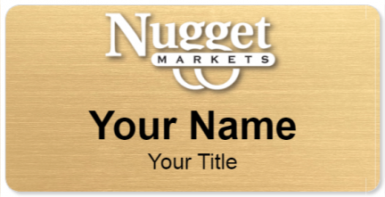 Custom name badges for Nugget Market