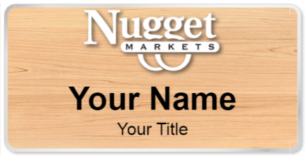 Custom name badges for Nugget Market