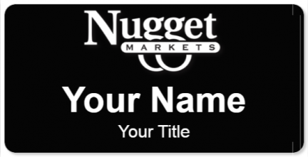 Custom name badges for Nugget Market