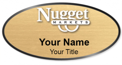 Custom name badges for Nugget Market