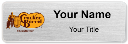 Custom name badges for Cracker Barrel