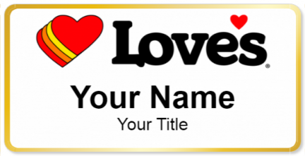 Custom name badges for Loves