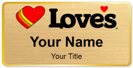 Custom name badges for Loves