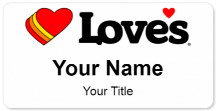 Custom name badges for Loves
