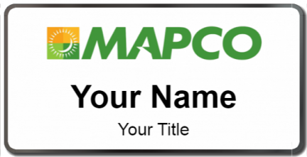 Custom name badges for Mapco Express