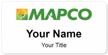 Custom name badges for Mapco Express