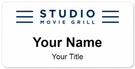 Custom name badges for Studio Movie Grill