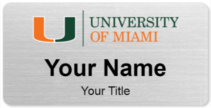 Custom name badges for University of Miami