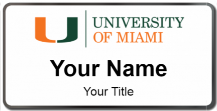 Custom name badges for University of Miami