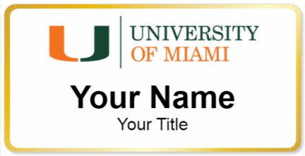 Custom name badges for University of Miami