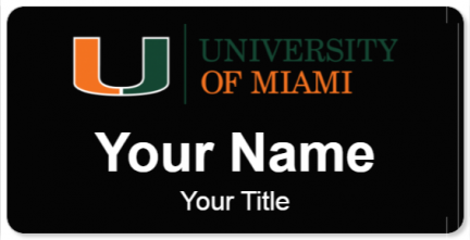 Custom name badges for University of Miami